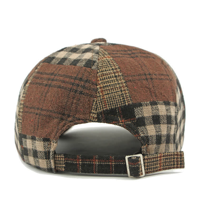 Patchwork Plaid Houndstooth Warm Newsboy Ivy Beret - image 9