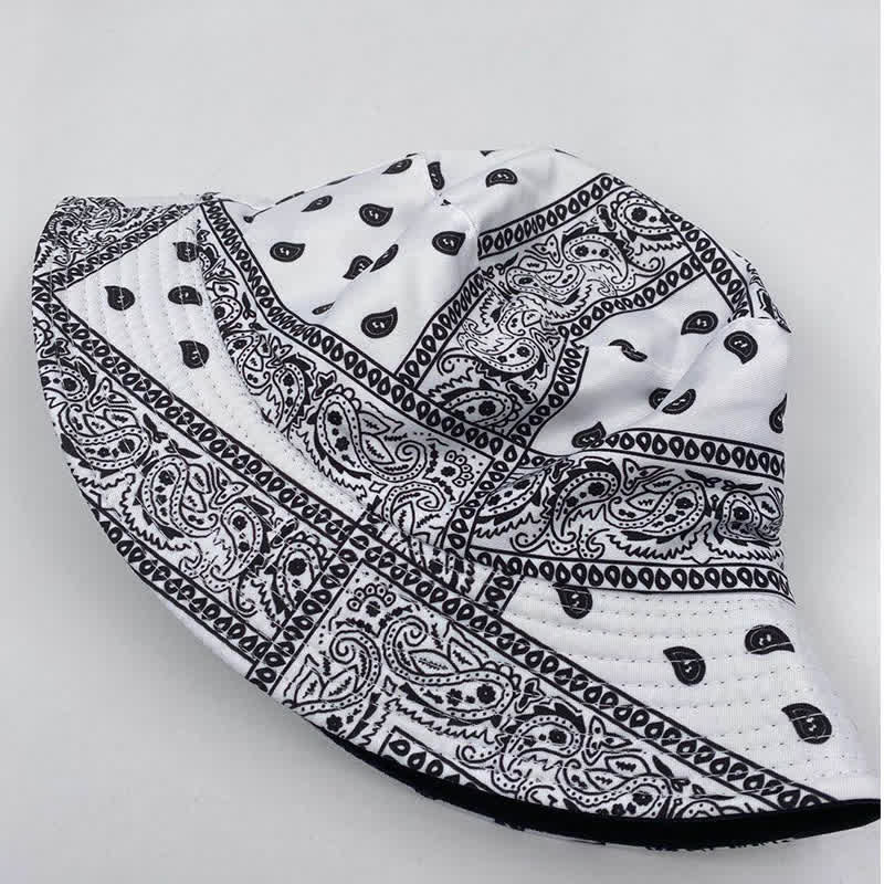 Unisex Paisley Pattern Reversible Fisherman Bucket Hat - image 11