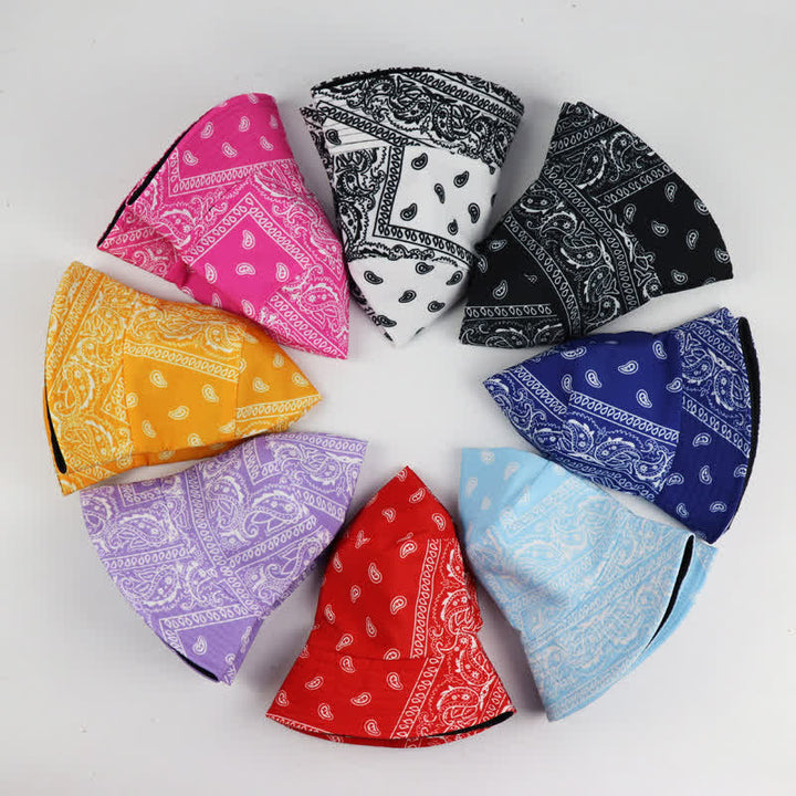 Unisex Paisley Pattern Reversible Fisherman Bucket Hat - image 1
