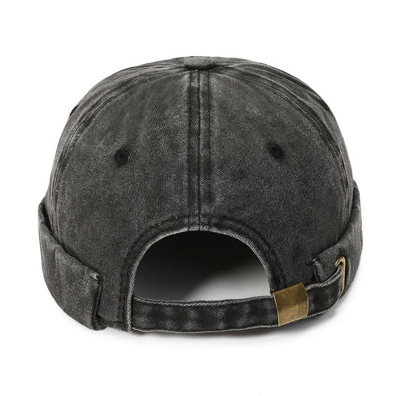 Casual Washed Cotton Brimless Vintage Docker Cap - image 1