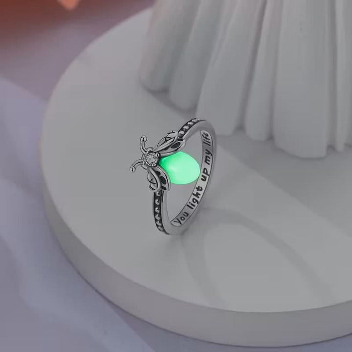 You Light Up My Life 925 Sterling Silver Luminous Firefly Ring - image 4