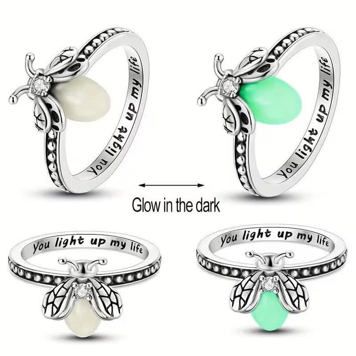 You Light Up My Life 925 Sterling Silver Luminous Firefly Ring - image 5