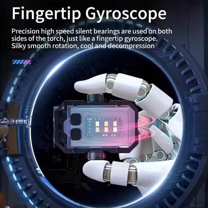 Magnetic EDC-Tool Rechargeable Flashlight With Fidget Spinner - image 1