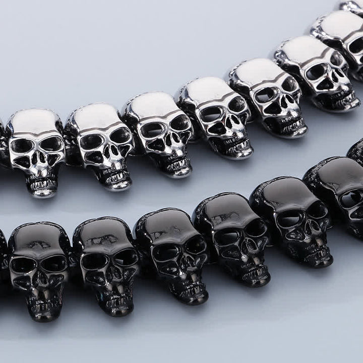 Hip Hop Heavy Skull Head Link Punk Biker Bracelet - image 6