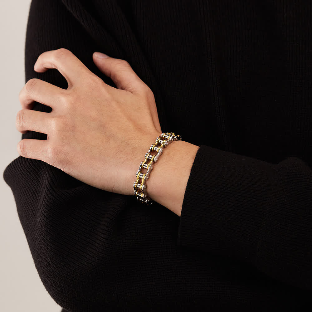 Ride In Style Fearless Motorcycle Bike Chain Bracelet - image 3