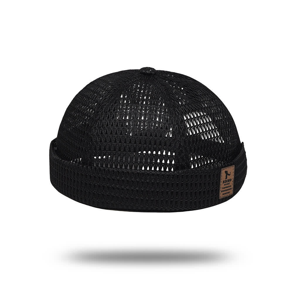 Streetwear Brimless Summer Breathable Mesh Docker Cap - image 5