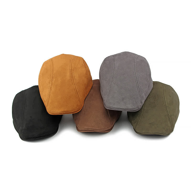 Unisex Timeless Suede Vintage Ivy Flat Beret - image 1