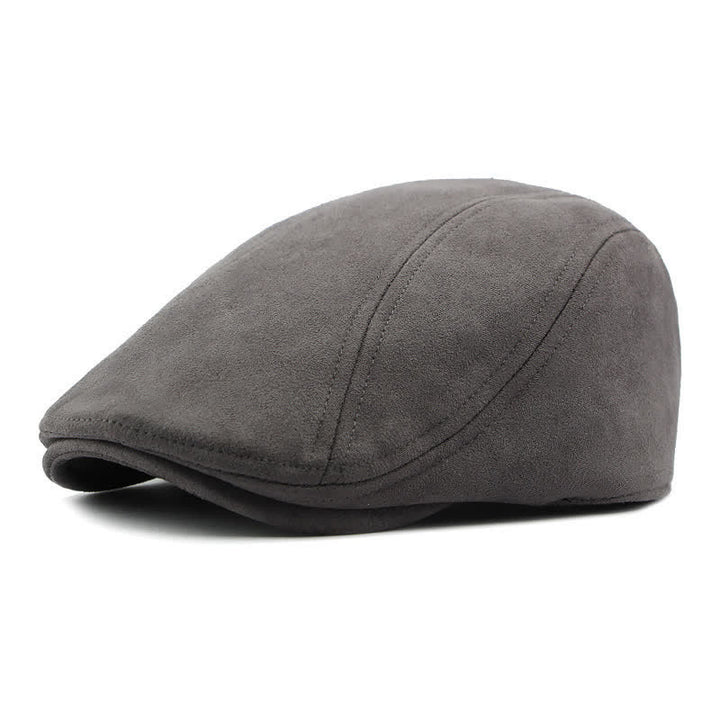 Unisex Timeless Suede Vintage Ivy Flat Beret - Gray - Adjustable (21 5/8"-23 1/4") - image 10