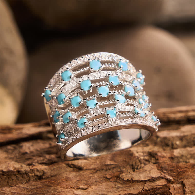 Wide Band Pave Zircon Women Statement Ring - image 2