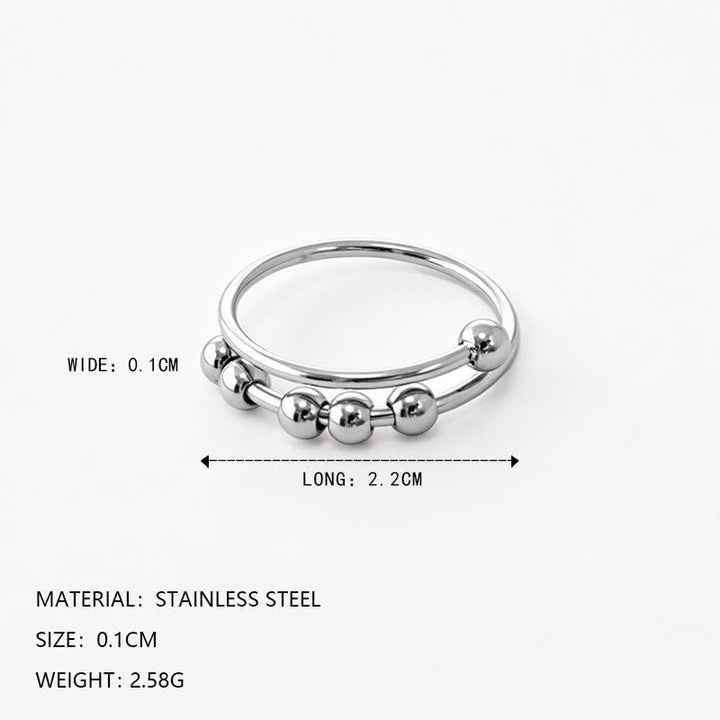 Cute Decompression Sliding Beads Anxiety Relief Fidget Ring - image 4