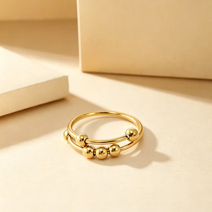Cute Decompression Sliding Beads Anxiety Relief Fidget Ring - image 1
