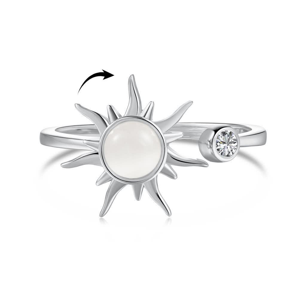 Rotating Celestial Adjustable Anxiety Relief Fidget Ring - Silver - Copper - image 7