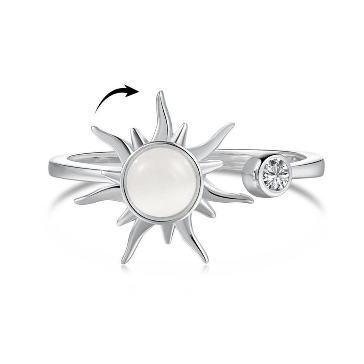 Rotating Celestial Adjustable Anxiety Relief Fidget Ring - Silver - Copper - image 7