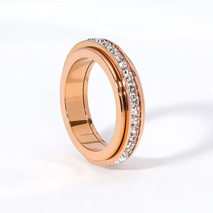 Sparkling Crystal Spinner Anti Anxiety Fidget Ring For Stress Relief - image 8