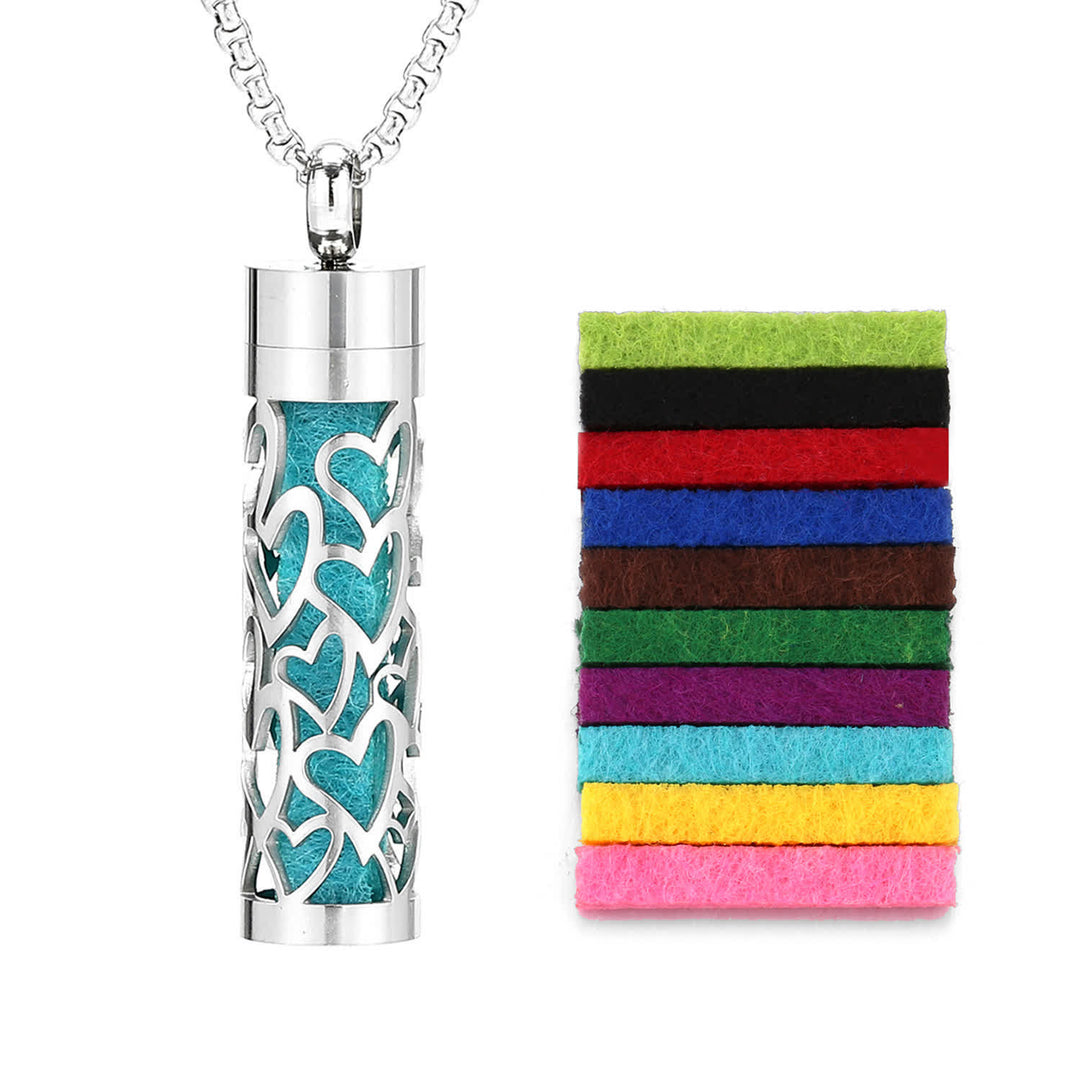 Perfume Diffuser Necklace With Felt Core & Interchangeable Color Inserts - Style #1 - image 2