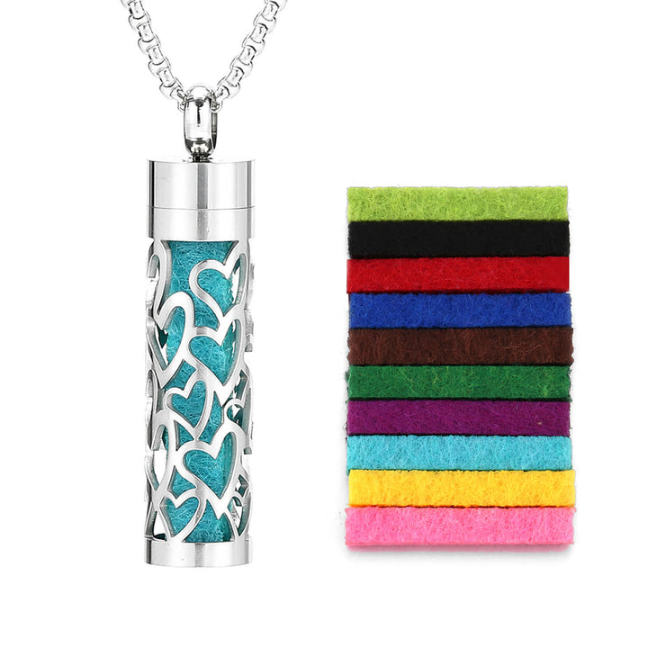 Perfume Diffuser Necklace With Felt Core & Interchangeable Color Inserts - Style #1 - image 2