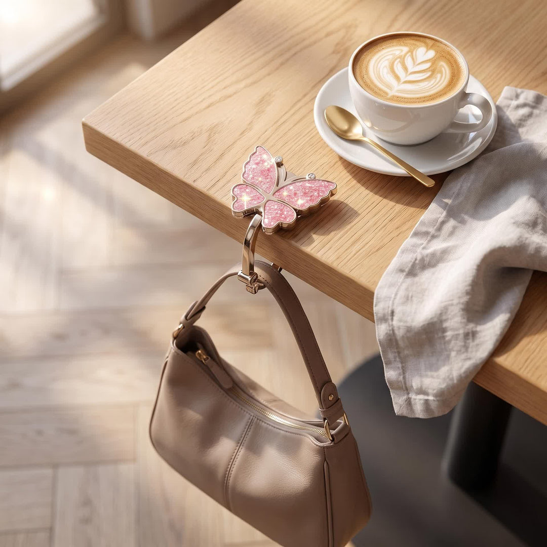 Creative Butterfly Clover Bag Shaped Table Edge Handbag Hook Series - image 6