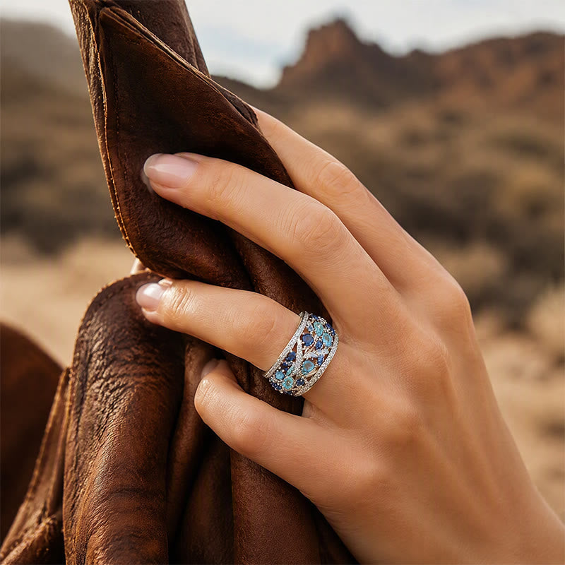 Wide Band Multi‑Stone Pave Zircon Women Ring - image 1
