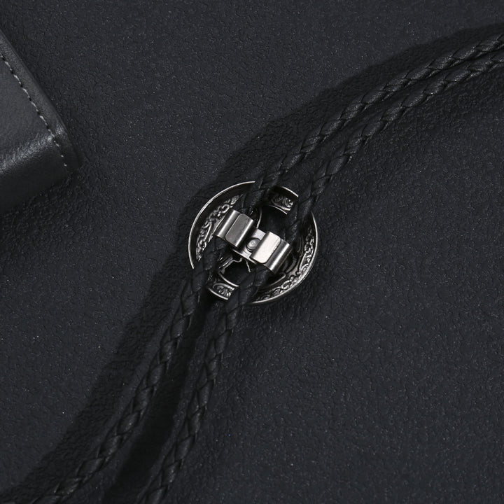 Men's Vintage Western Braided Leather Rooster Bolo Tie - image 2
