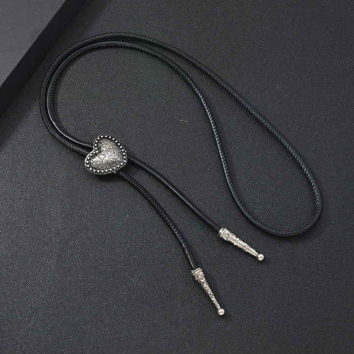 Antique Gold Silver Filigree Bolo Tie Necklace - Style#4 - image 5