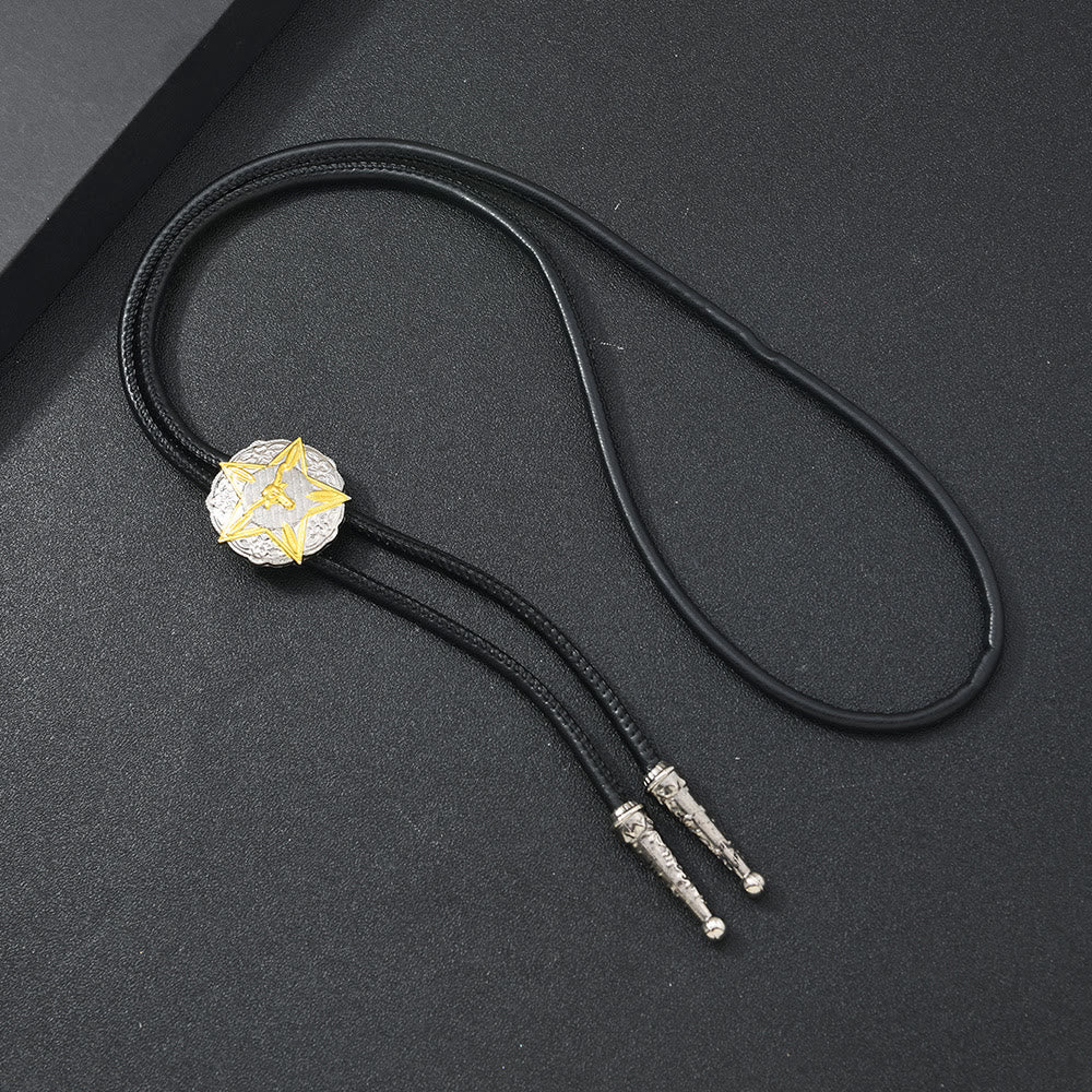 Antique Gold Silver Filigree Bolo Tie Necklace - Style#3 - image 6