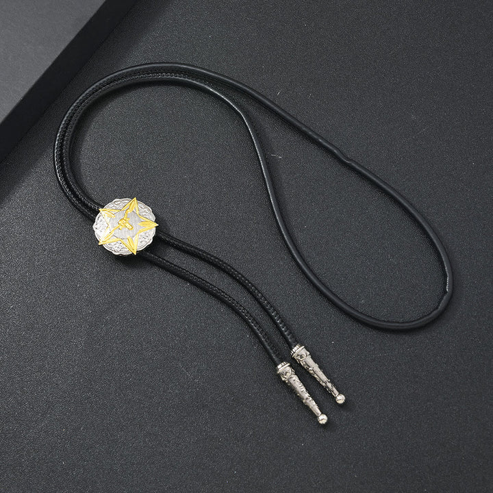 Antique Gold Silver Filigree Bolo Tie Necklace - Style#3 - image 6