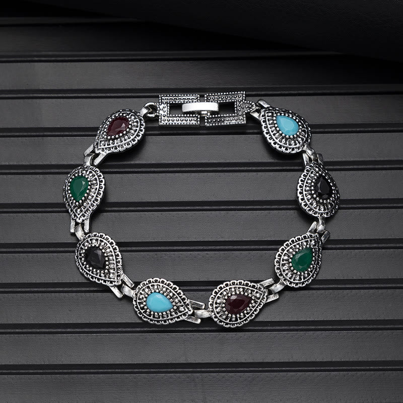 Boho Vintage Turquoise Round Stone Chic Bracelet - Style#4 - image 10
