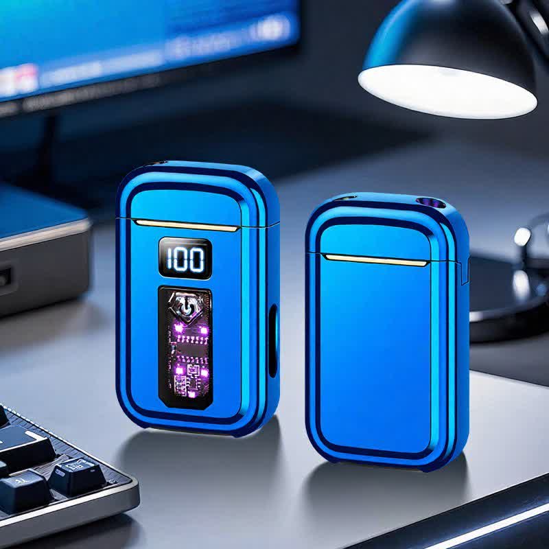3-In-1 Plasma Arc & Jet Torch Butane Lighter With LED Flashlight - Blue - image 9