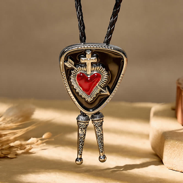 Gothic Emo Cross Arrow Heartbreaker Bolo Tie - image 15