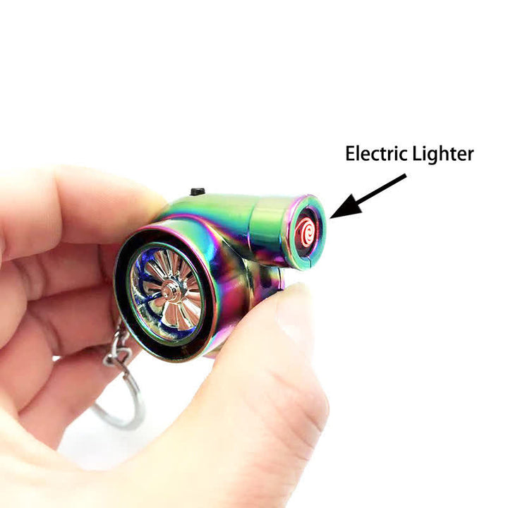 Creative Turbo Spinning Turbine Electric Lighter Keychain - image 5