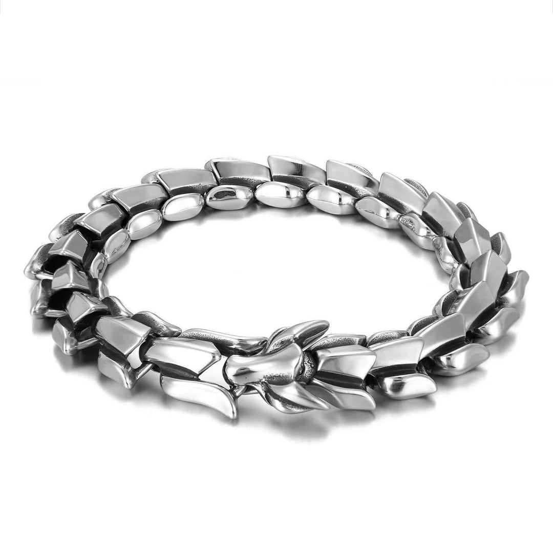 Men's Punk Chunky Heavy Dragon Scale Cuban Bracelet - image 1