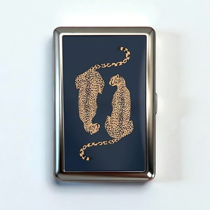 Vintage Aesthetic Pattern Slim Metal Pocket Wallet Case - Style #1 - image 0