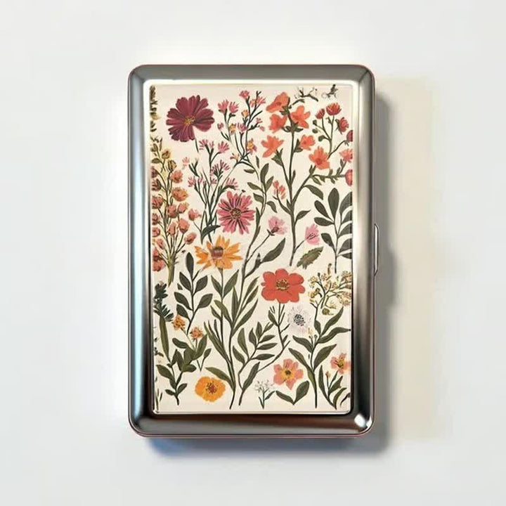 Vintage Aesthetic Pattern Slim Metal Pocket Wallet Case - Style #4 - image 4