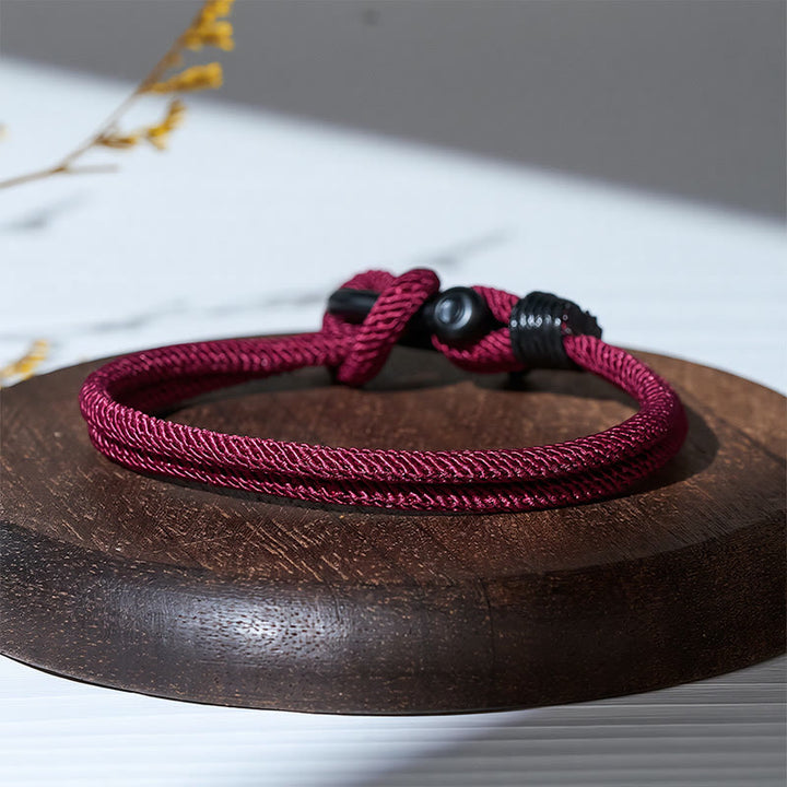 Minimalist Milan Cord Black Stainless Steel U-clasp Bracelet - image 9