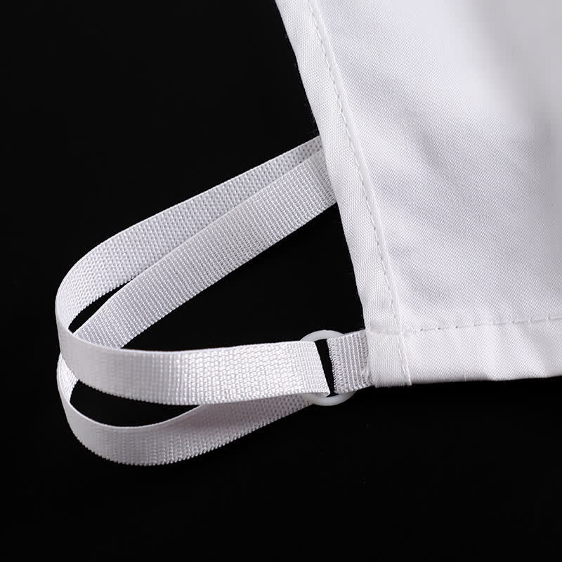 Bow Knot Ribbon Tie White Ruffled Removable Fake Collar - image 8