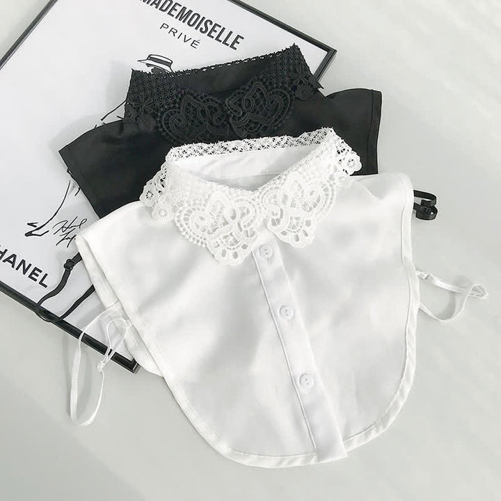 Women's Cute Chiffon Sweet Crochet Lace Detachable Fake Collar - image 5