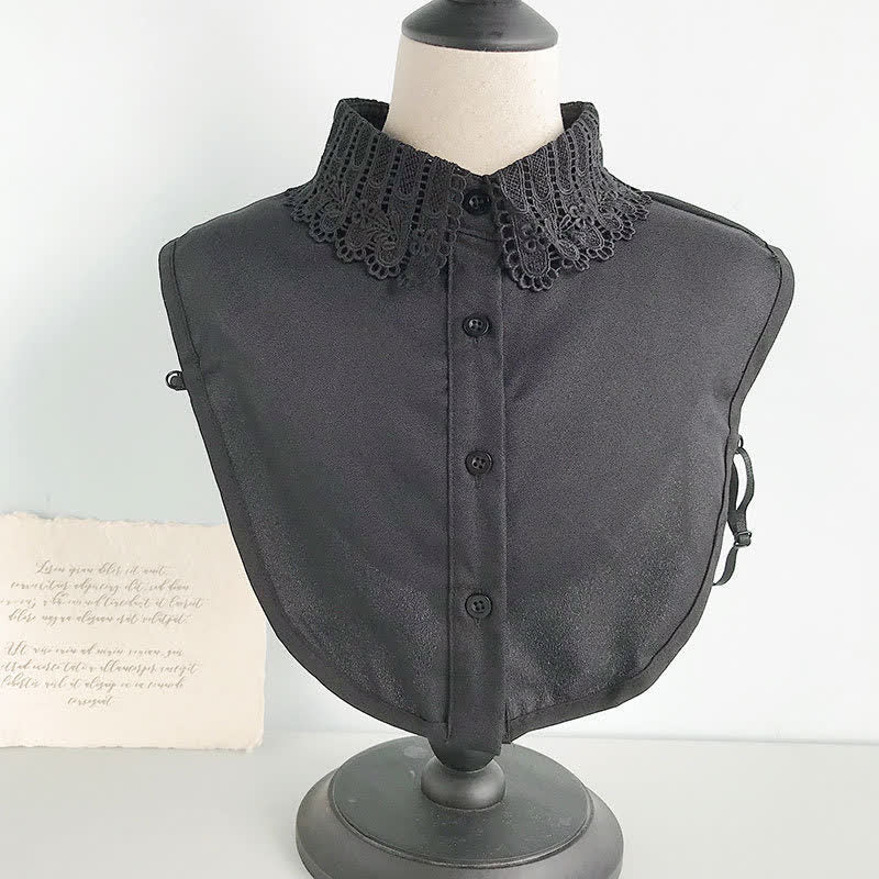 Women's Cute Chiffon Sweet Crochet Lace Detachable Fake Collar - Style #3 - Black - One Size - image 10