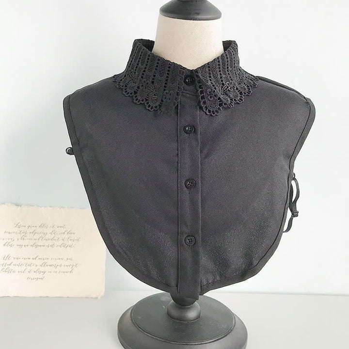 Women's Cute Chiffon Sweet Crochet Lace Detachable Fake Collar - Style #3 - Black - One Size - image 10