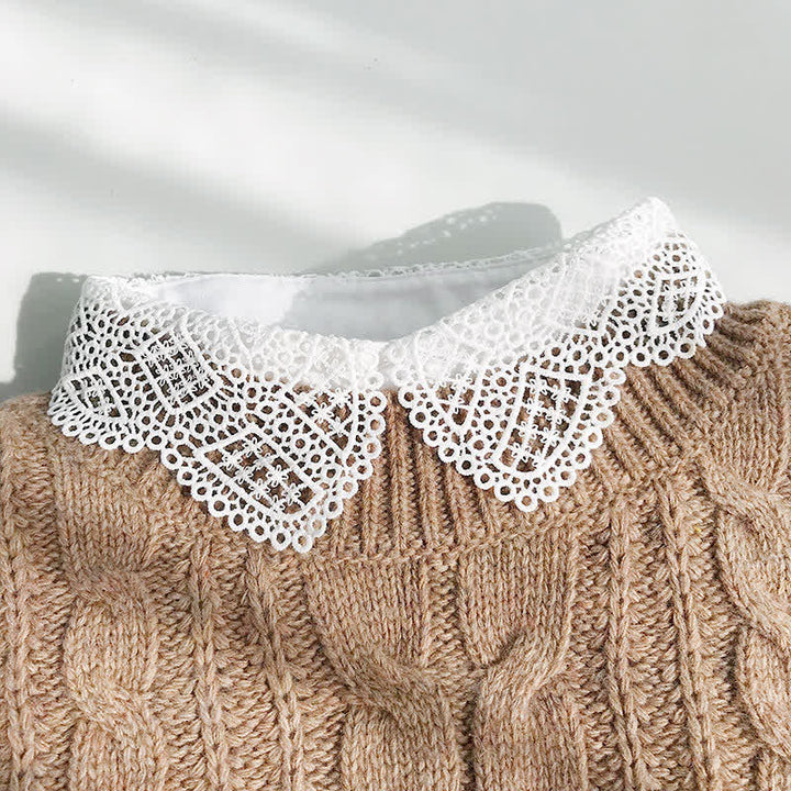 Women's Cute Chiffon Sweet Crochet Lace Detachable Fake Collar - image 2