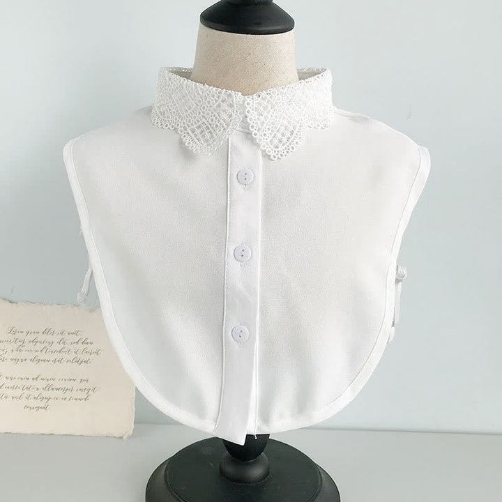 Women's Cute Chiffon Sweet Crochet Lace Detachable Fake Collar - Style #1 - White - One Size - image 1