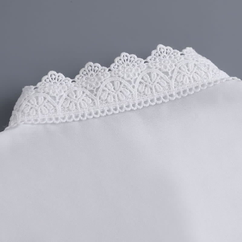 Women's Victorian Full Floral Lace Detachable Stand Up Fake Collar - image 9