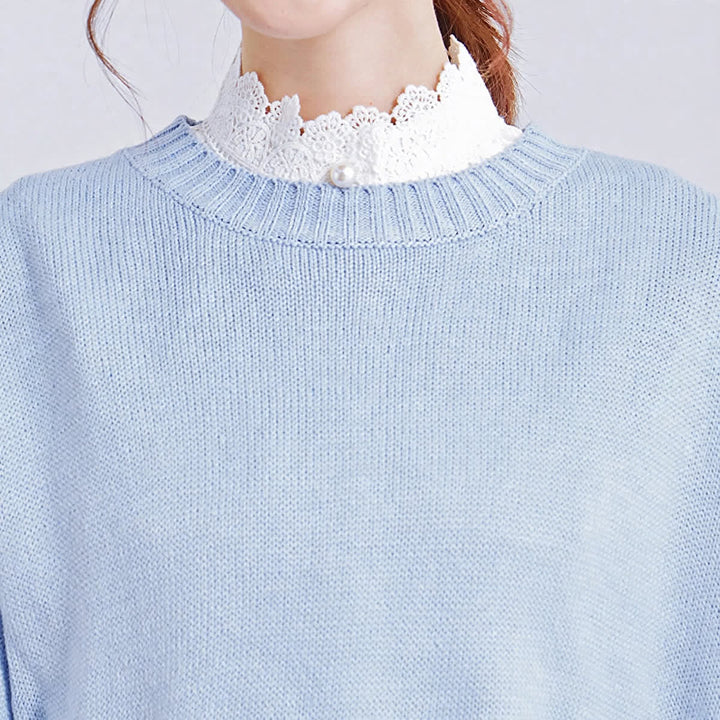 Women's Victorian Full Floral Lace Detachable Stand Up Fake Collar - image 0