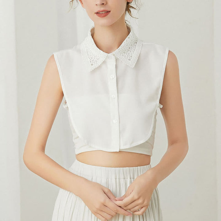 Classic Layering Eyelet Lace Preppy Layering Accessory Fake Collar - image 4