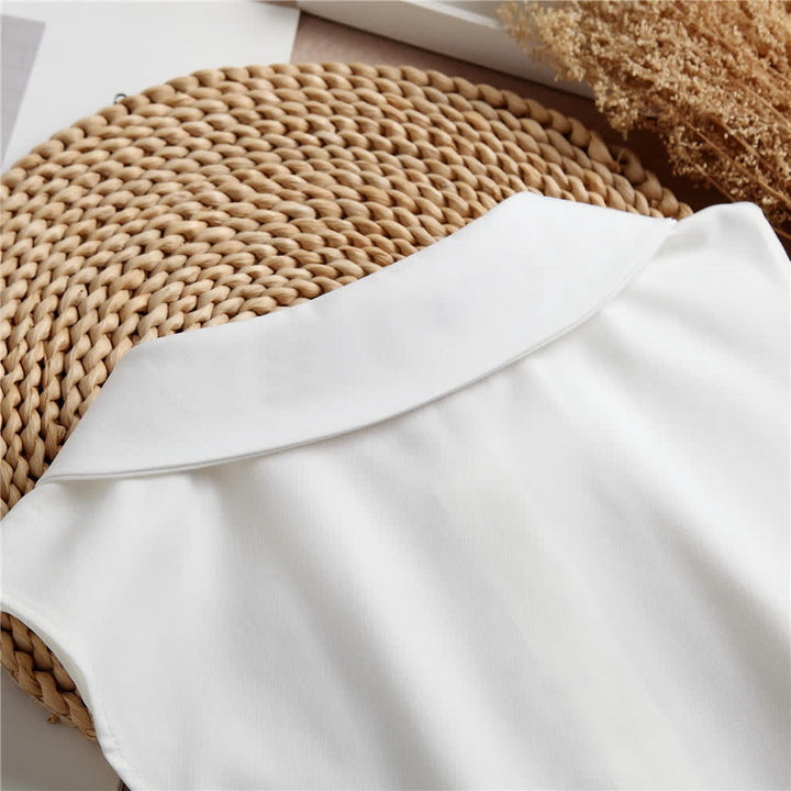 Effortless Multi-Layered Pleated Fake Collar - image 4