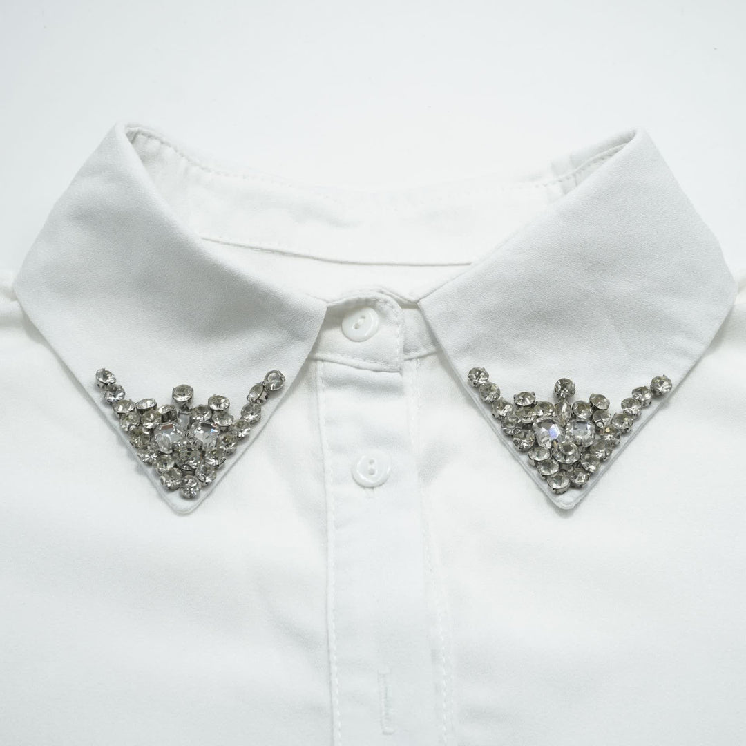Women's Chic Rhinestones Embellished Detachable Fake Collar - image 2