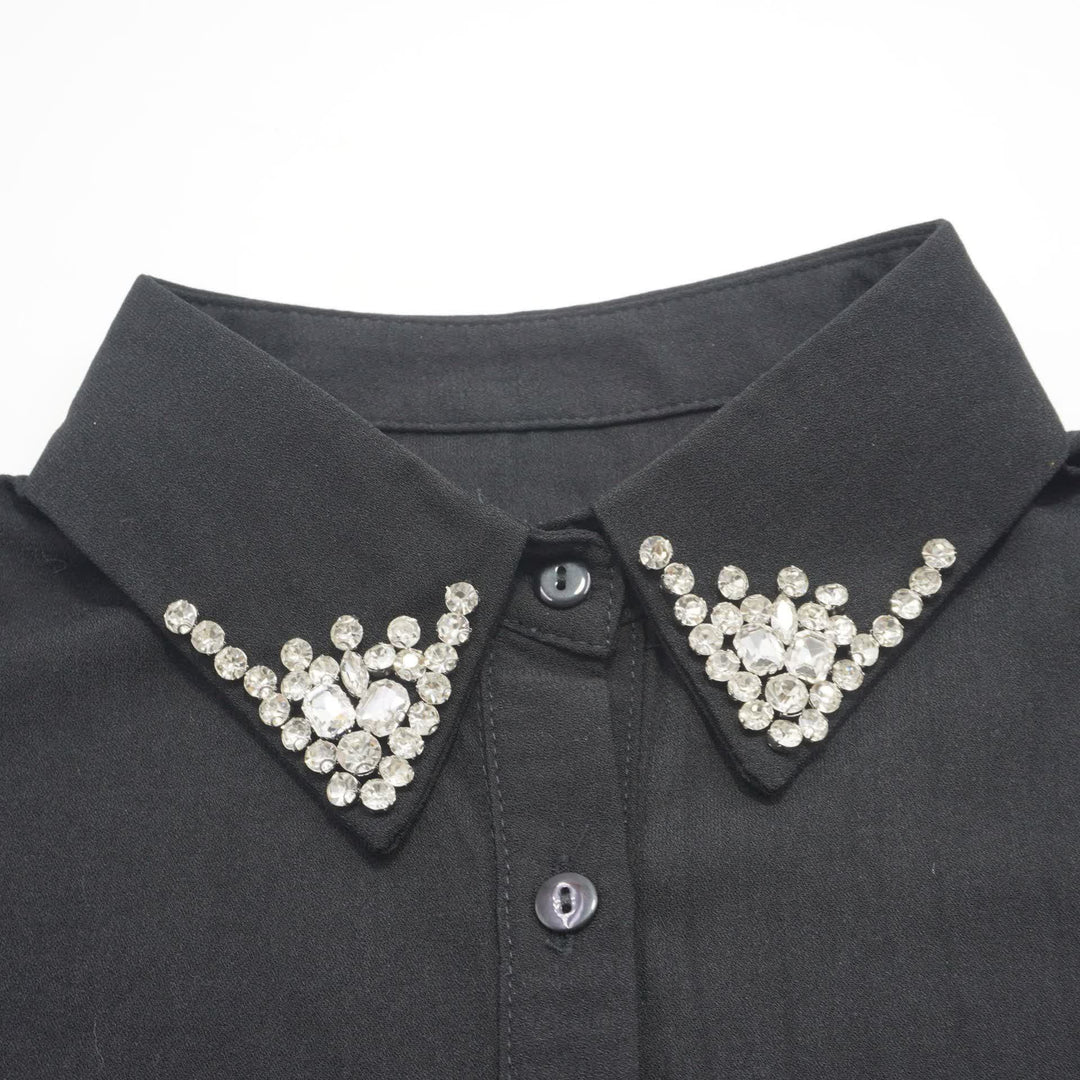 Women's Chic Rhinestones Embellished Detachable Fake Collar - image 5