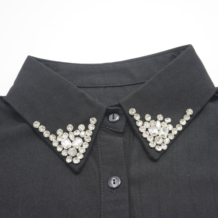 Women's Chic Rhinestones Embellished Detachable Fake Collar - image 5