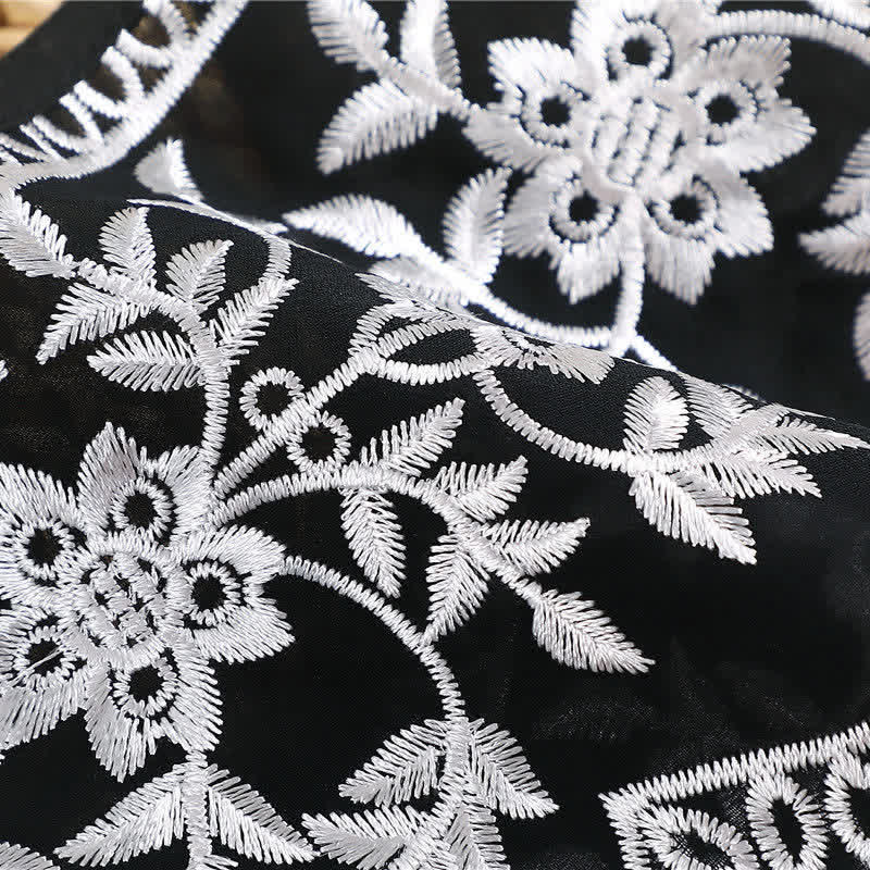 Women's Vintage Floral Embroidered Shawl Fake Collar Cape - image 6