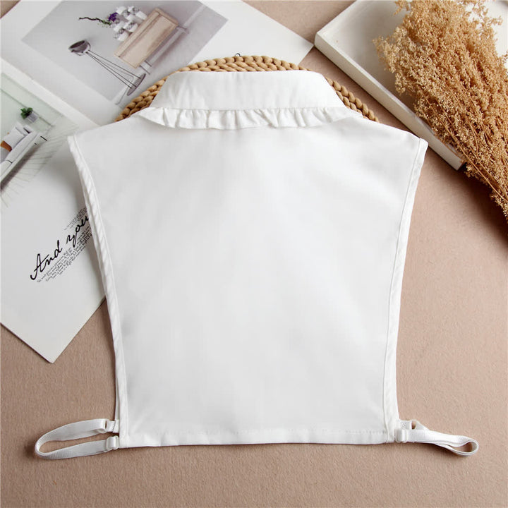 Women's Ruffled Detachable Fake Collar With Bow Knot - image 2