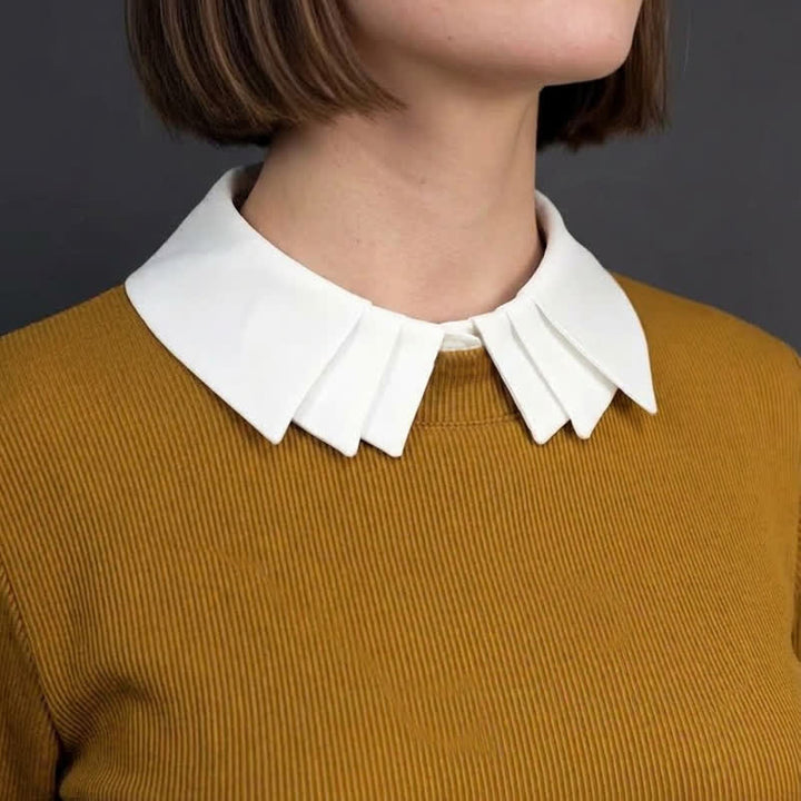 Effortless Multi-Layered Pleated Fake Collar - image 0